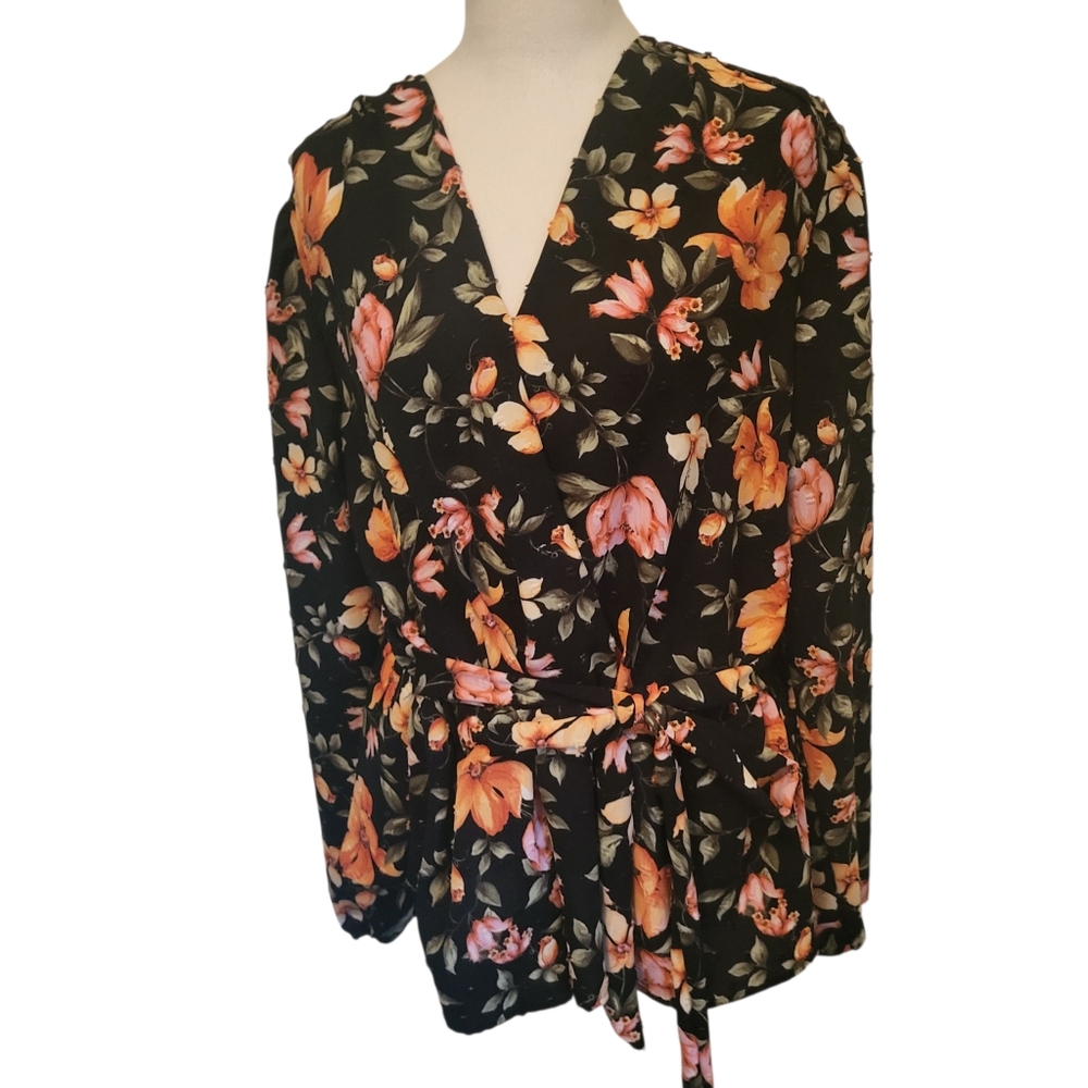 Calligraphie Floral Top Sz L